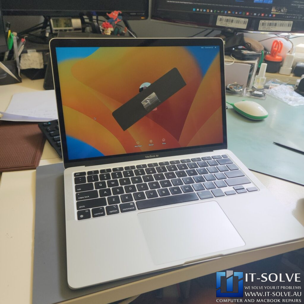 2020 MacBook Air Repair with Liquid Patches on Screen