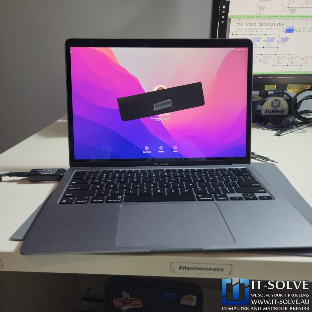 2019 MacBook Air M1 Not Turning On Repair – Shorted Capacitor from Heat